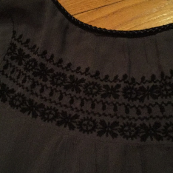 American Eagle Outfitters boho charcoal/black top - Picture 6 of 8